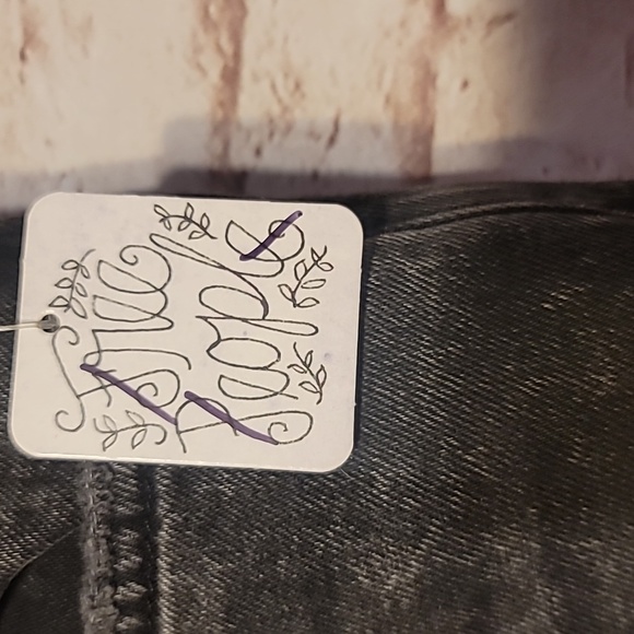 NWT free people distressed black jeans 26 - Picture 5 of 8